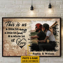 Custom Photo Motorcycling Skull Couple Husband Wife A Little Bit Of Crazy Photo Gift Custom Poster, Motorcycle, Anniversary, Wall Pictures, Wall Art, Wall Decor