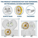 Wedding Anniversary,Gift For Couples,Gift For Husband,Gift For Wife,Happy - Couple Anniversary Date - Personalized Acrylic Desk Clock