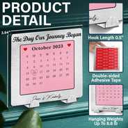 Gift For Couples,Love - Calendar Couple The Day Our Journey Began - Personalized Mini Key Hook