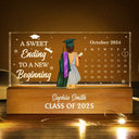 Graduation,Dad,Mom,Children,Gift For Sibling,Gift For Bestie - Calendar Graduation Behind You All Your Memories - Personalized Rectangle LED Light