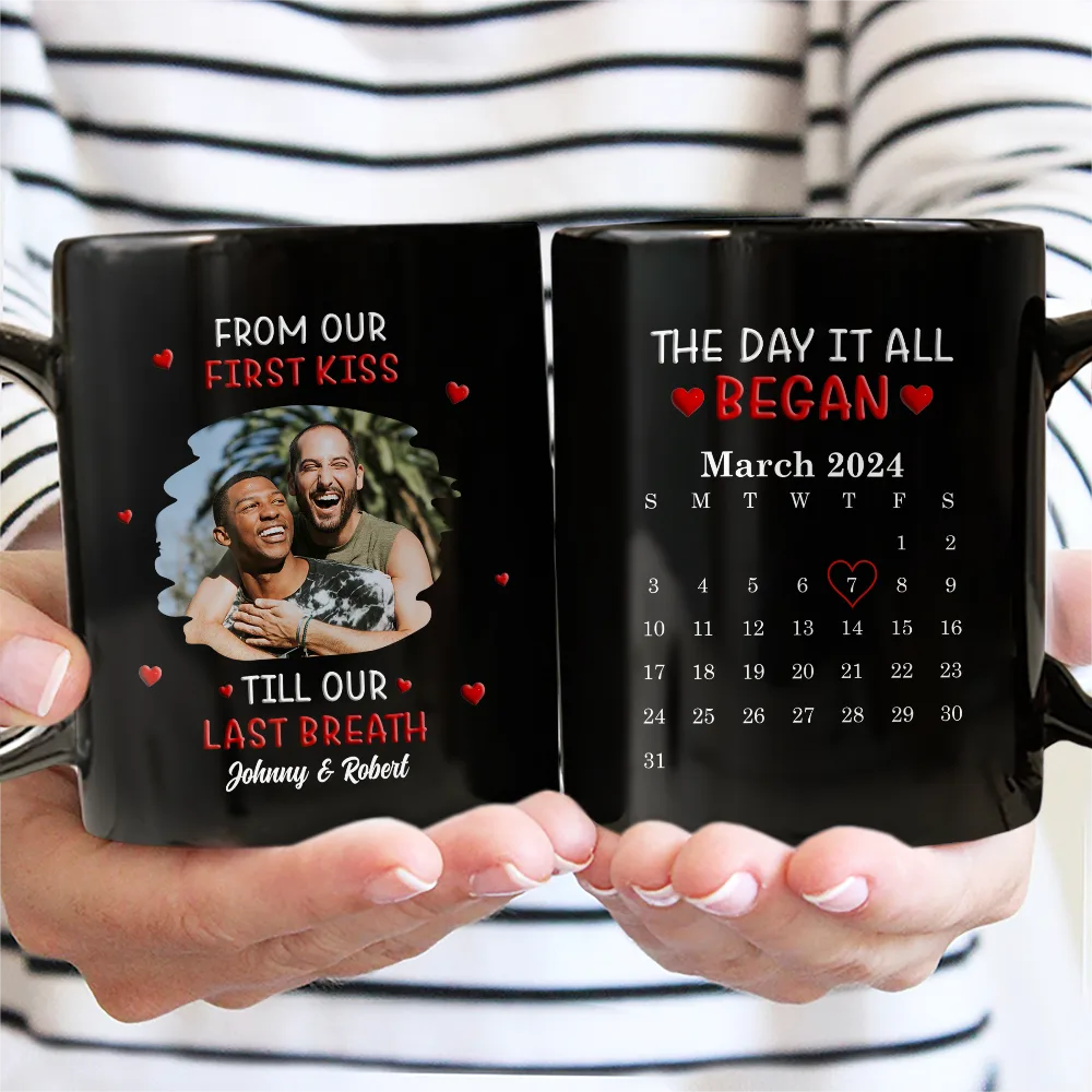 Gift For Couples, Gift For Husband, Gift For Wife, Gift For Boyfriend, Gift For Girlfriend, LGBT, Love - Custom Photo I Met You Liked You Love You Forever - Personalized Mug
