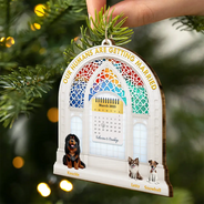 Calendar Our Humans Are Getting Married - Personalized Custom Shaped Wooden Ornament