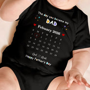 New Dad,New Mom,Gift For Father,Gift For Mother,Happy,Top Market,Top Market,Calendar - Calendar The Day You Became My Daddy Mommy - Personalized Combo T Shirt And Baby Onesie