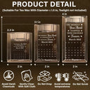 Memorial, Family, Parents, Gift For Grandparents, Sad - Calendar The Moment Your Heart Stopped Mine Changed Forever - Personalized Crystal Candle Holder