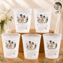 Romantic, Gift For Couples, Calendar - Calendar Wedding Couple - Personalized Frosted Cups