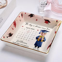 Calendar Graduation A Sweet Ending To A New Beginning - Personalized Ring Dish