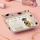 Calendar Graduation A Sweet Ending To A New Beginning - Personalized Ring Dish