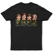 Gift For Father,Gift For Grandpa - Camo Papa Title - Personalized T Shirt