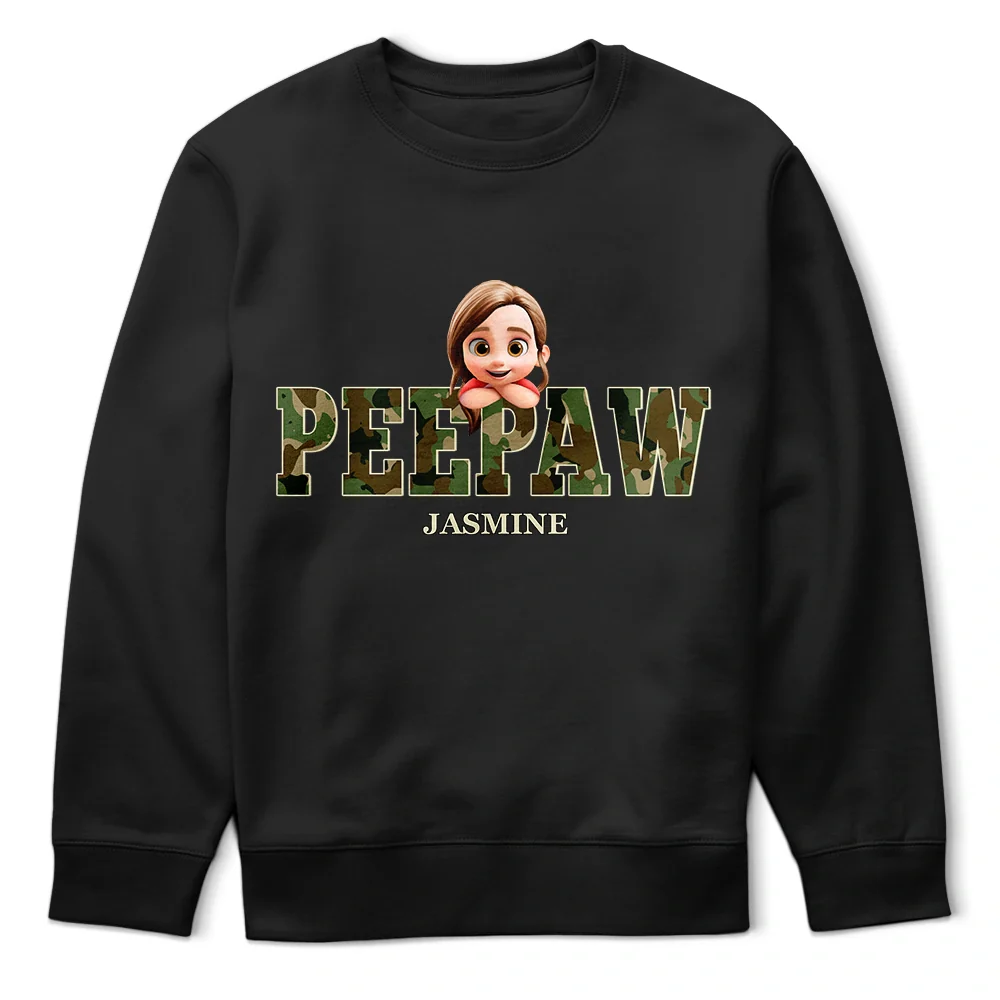 Gift For Father,Gift For Grandpa - Camo Papa Title - Personalized T Shirt