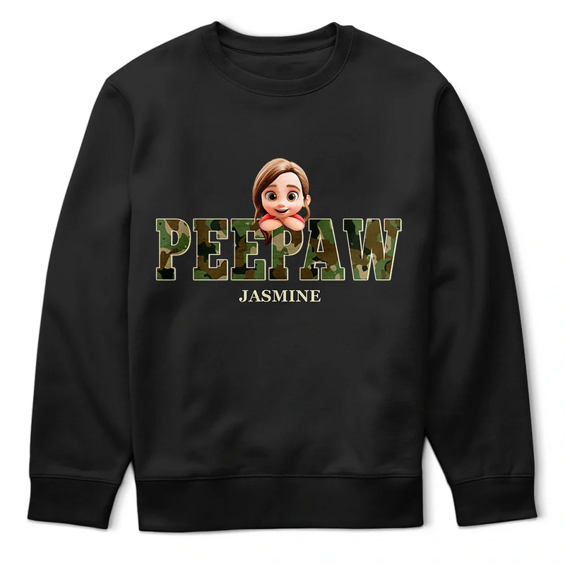 Gift For Father,Gift For Grandpa - Camo Papa Title - Personalized T Shirt