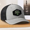 Gift For Husband, Gift For Grandpa, Fishing, Dad's Hobby - Camouflage Grandpa Dad’s Keepers - Personalized Leather Patch Hat