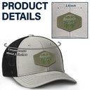 Gift For Husband, Gift For Grandpa, Fishing, Dad's Hobby - Camouflage Grandpa Dad’s Keepers - Personalized Leather Patch Hat