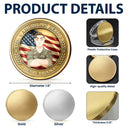 America 250th,Independence Day,Family,Proud,Vector - Camouflage Man Woman American Hero - Personalized Commemorative Keepsake Coin