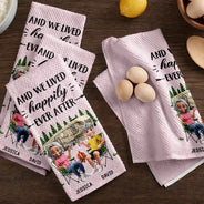 Camping,Campsite,Couple's Hobby,Gift For Couples,Gift For Wife - Camper Sweet Camper Camping Couple - Personalized Kitchen Towel