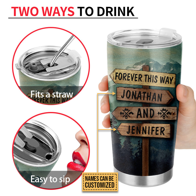 Verre personnalisé avec photo de couple campeur, tenez-vous la main, cadeau pour mariage, anniversaire, anniversaire