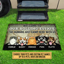 Camping Dog, Cat, Pet, Camper, RVs, Welcome Rolling Estate Custom Doormat