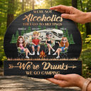 Camping Besties Welcome To Our Camper - Personalized Custom Shaped Wood Sign