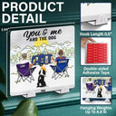 Couple's Hobby,Camping,Pet Couple,Gift For Couples,Happy - Camping Couple You And Me And The Dogs Back - Personalized Mini Key Hook