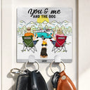 Couple's Hobby,Camping,Pet Couple,Gift For Couples,Happy - Camping Couple You And Me And The Dogs Back - Personalized Mini Key Hook