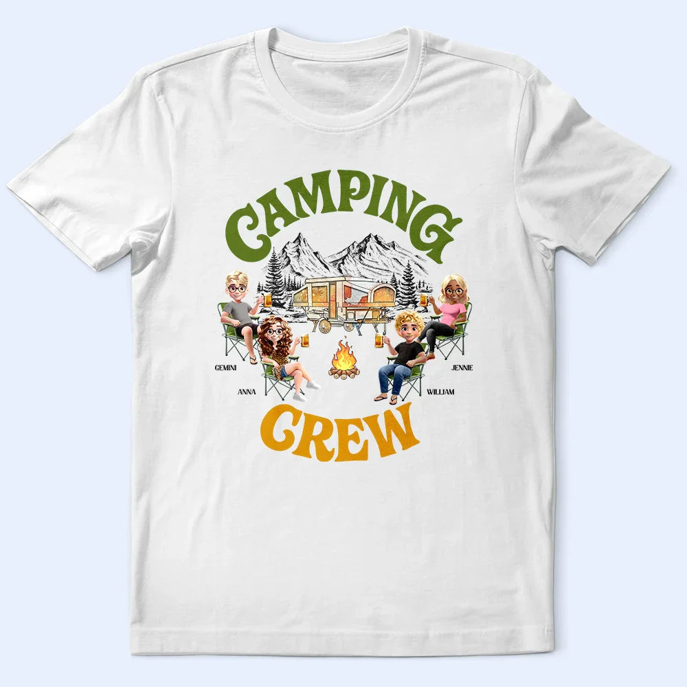 Gift For Men, Gift For Women, Best friends' Hobby, Camping, Gift For Bestie, Summer, Happy - Camping Crew - Personalized T Shirt