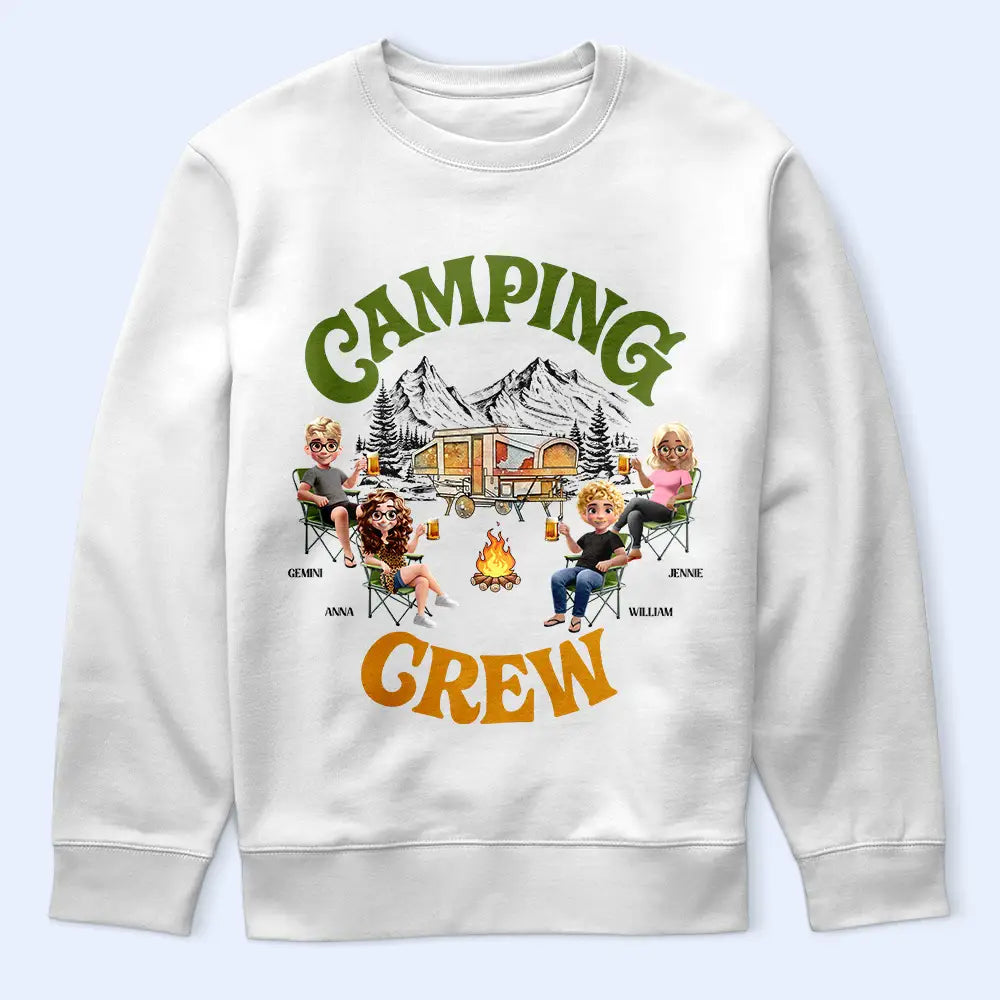 Gift For Men, Gift For Women, Best friends' Hobby, Camping, Gift For Bestie, Summer, Happy - Camping Crew - Personalized T Shirt
