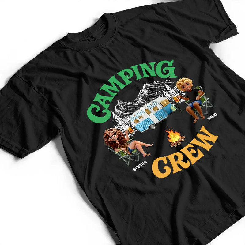 Gift For Bestie,Gift For Women,Gift For Men,Camping,Summer,Happy - Camping Crew 3D Effect - Personalized T Shirt