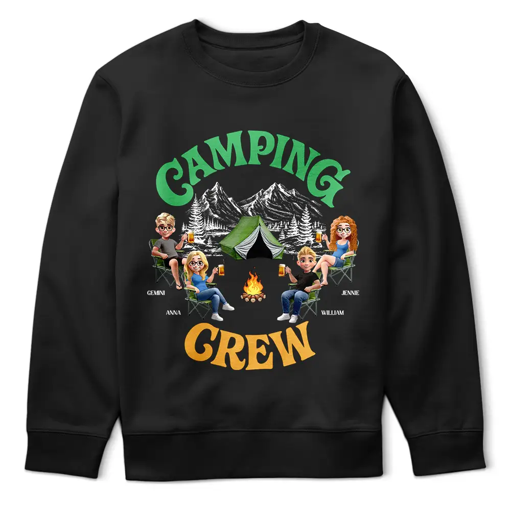 Gift For Bestie,Gift For Women,Gift For Men,Camping,Summer,Happy - Camping Crew 3D Effect - Personalized T Shirt