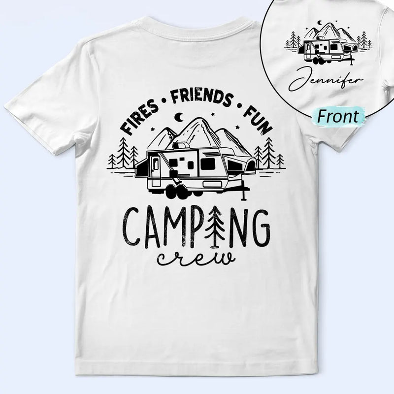 Gift For Bestie, Humorous, Summer, Icon - Camping Crew Fires Friends Fun - Personalized T Shirt