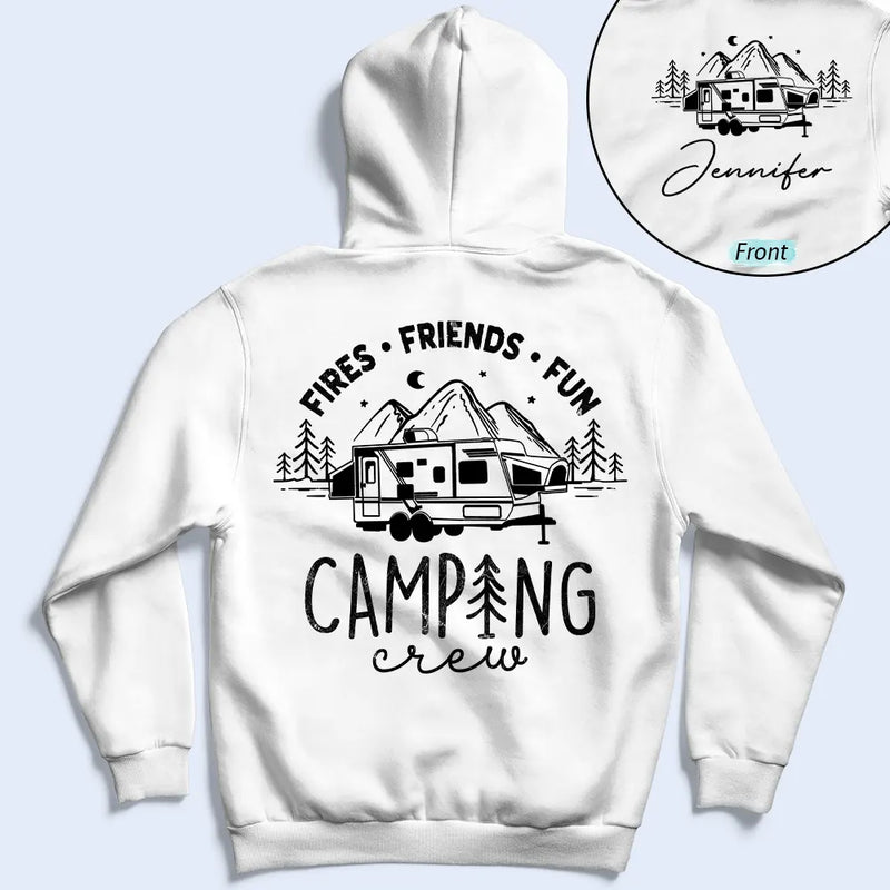 Gift For Bestie, Humorous, Summer, Icon - Camping Crew Fires Friends Fun - Personalized T Shirt