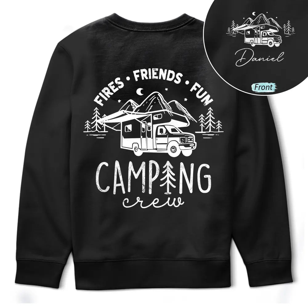 Gift For Bestie, Humorous, Summer, Icon - Camping Crew Fires Friends Fun - Personalized T Shirt