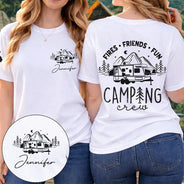 Gift For Bestie, Humorous, Summer, Icon - Camping Crew Fires Friends Fun - Personalized T Shirt