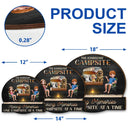 Family,Camping,Campsite,Happy - Camping Family Making Memories 3D Effect - Personalized Custom Shaped Wood Sign