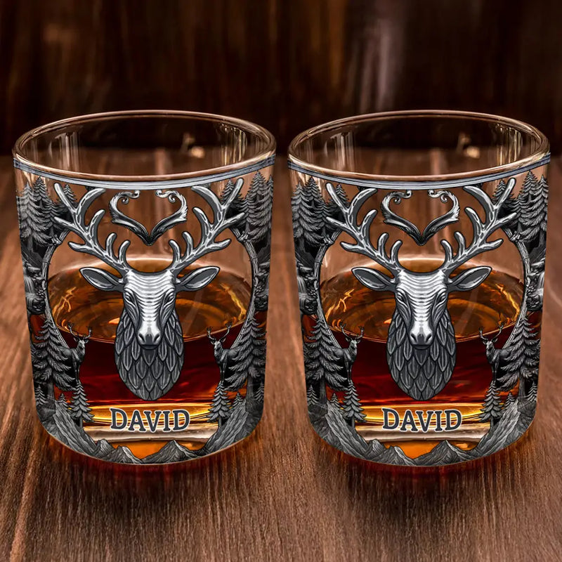 Gift For Yourself, Gift For Men - Camping Hiking Adventures - Personalized Whiskey Glass