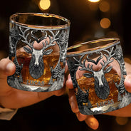 Gift For Yourself, Gift For Men - Camping Hiking Adventures - Personalized Whiskey Glass