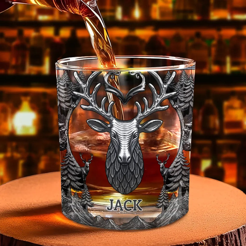 Gift For Yourself, Gift For Men - Camping Hiking Adventures - Personalized Whiskey Glass