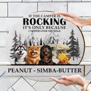 Gift For Couples,Dog Lovers,Dog Couple,Funny - Camping I Tripped Over The Dog - Personalized Custom Shaped Wood Sign