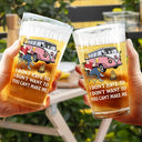 Funny,Retirement,Gift For Husband,Gift For Wife,Parents,Gift For Women,Gift For Yourself,Gift For Men,Camping - Camping I'm Retired I Don't Want To - Personalized Beer Glass