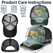 Funny, Retirement, Gift For Husband, Gift For Wife, Parents, Gift For Women, Gift For Yourself, Gift For Men, Camping - Camping I'm Retired I Don't Want To - Personalized Mesh-back Casual Cap