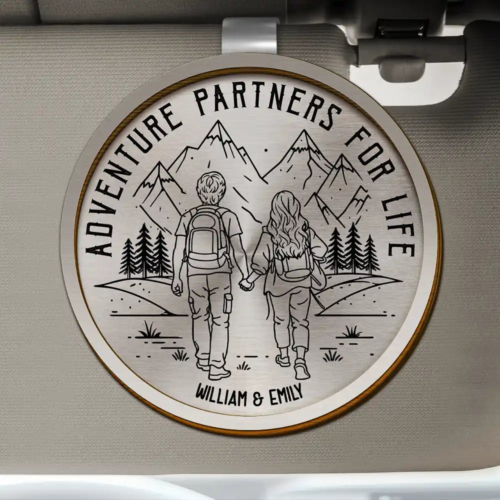Camping Partners For Life - Personalized Custom Shaped Car Visor Clip