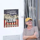 America 250th, Independence Day - Camping Stars Stripes And Campfire Nights - Personalized Decor Decal