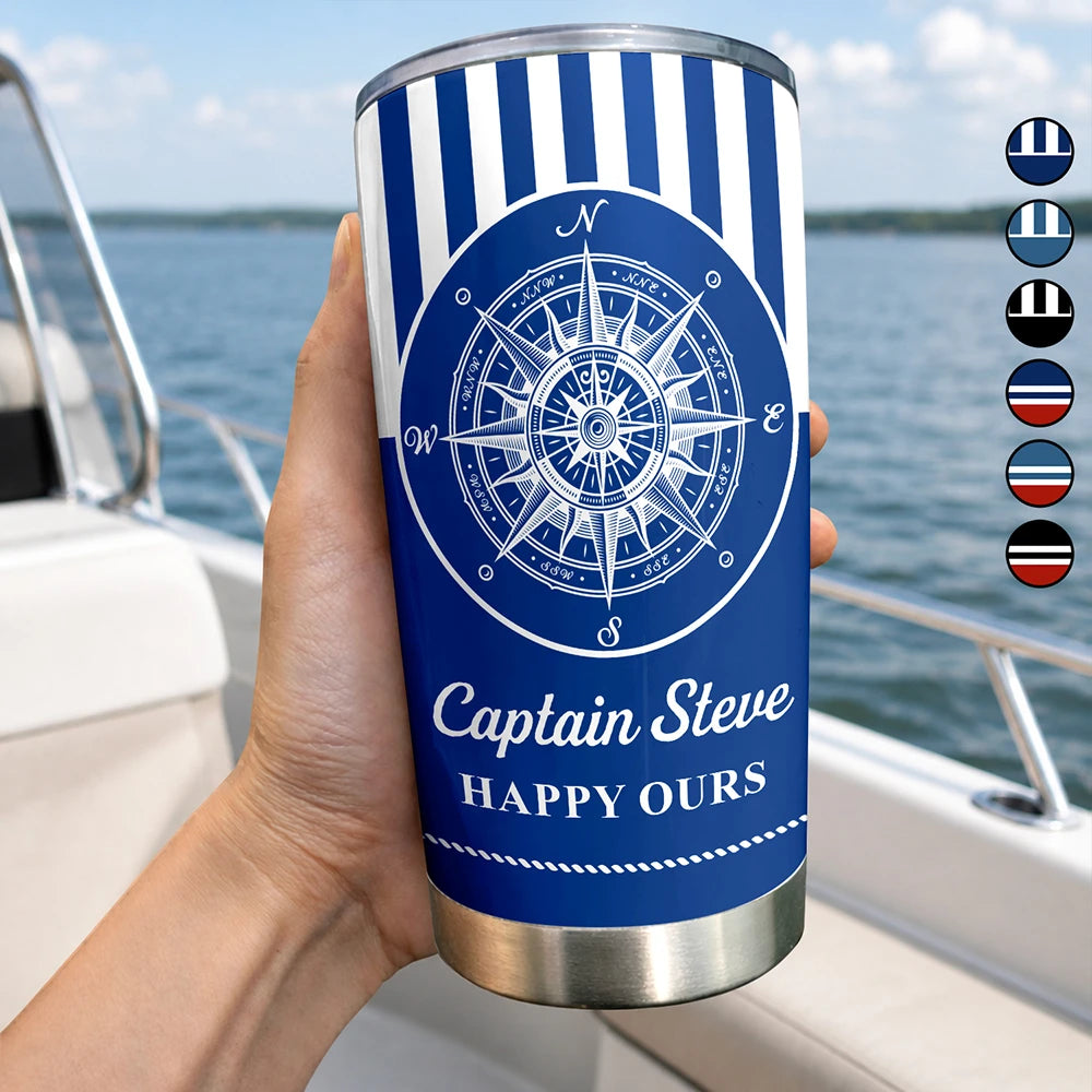 Captain Boat Name - Personalized Tumbler
