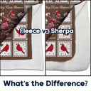 Gift For Yourself,Gift For Women,Gift For Men,Memorial,Sad - Cardinal Bird A Hug From Heaven - Personalized Fleece Blanket, Sherpa Blanket