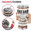 Cat Dad,Pet Lovers,Gift For Father,Playful,Vector - Cat Dad The Man The Myth The Snack Dealer - Personalized Tumbler