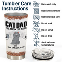 Cat Dad,Pet Lovers,Gift For Father,Playful,Vector - Cat Dad The Man The Myth The Snack Dealer - Personalized Tumbler