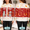 Cat Mom,Funny - Cat Mom Funny 3D Effect Pet - Personalized Cardigan