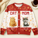 Cat Mom,Funny - Cat Mom Funny 3D Effect Pet - Personalized Cardigan