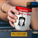 Cat Lovers, Wine Lovers, A Woman Cannot Survive Custom Wine Tumbler