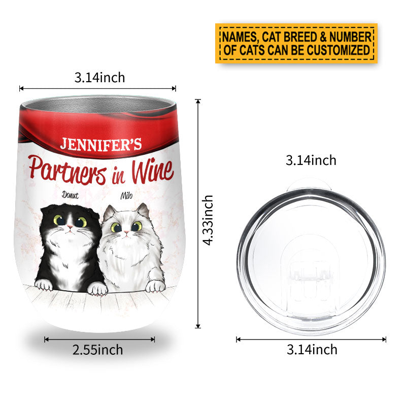 Cat Lovers, Wine Lovers, A Woman Cannot Survive Custom Wine Tumbler
