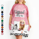 Gift For Yourself,Gift For Women,Cat Lovers,Cat Mom,Pet Lovers,Pet Mom - Cat Mom Official Sleep Tee - Personalized Women's Sleep Tee