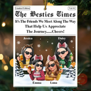 Gift For Bestie, Gift For Sisters, Gifts For Colleagues, Christmas, Funny - Chance Made Us Colleagues - Personalized Custom Shaped Acrylic Ornament